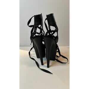 Pleaser Black Strappy Heels
